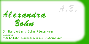 alexandra bohn business card